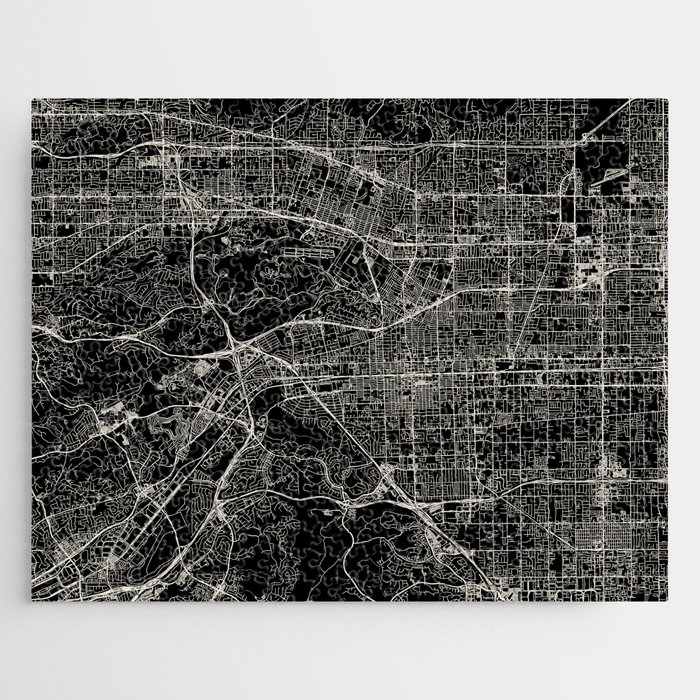Pomona, USA. City Map Drawing Jigsaw Puzzle