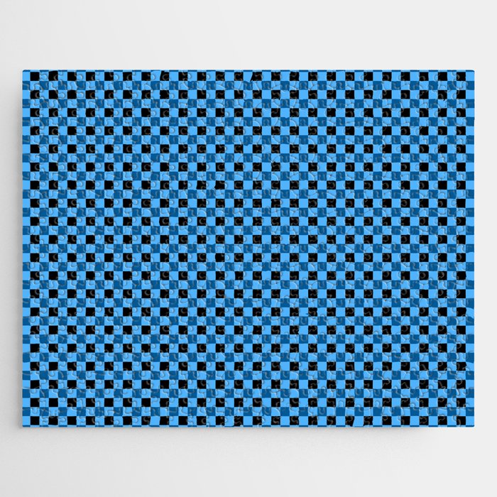 Blue Gingham - 05 Jigsaw Puzzle