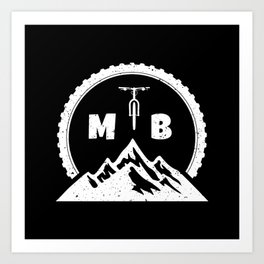 Mountain Bike Berg Bicycle Biker Art Print