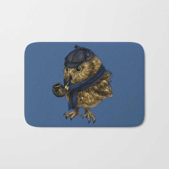 Sherlock // owl Bath Mat
