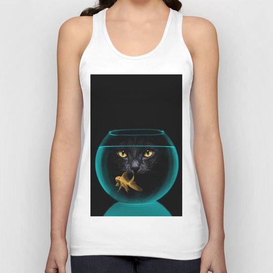 Black Cat Goldfish II Unisex Tank Top