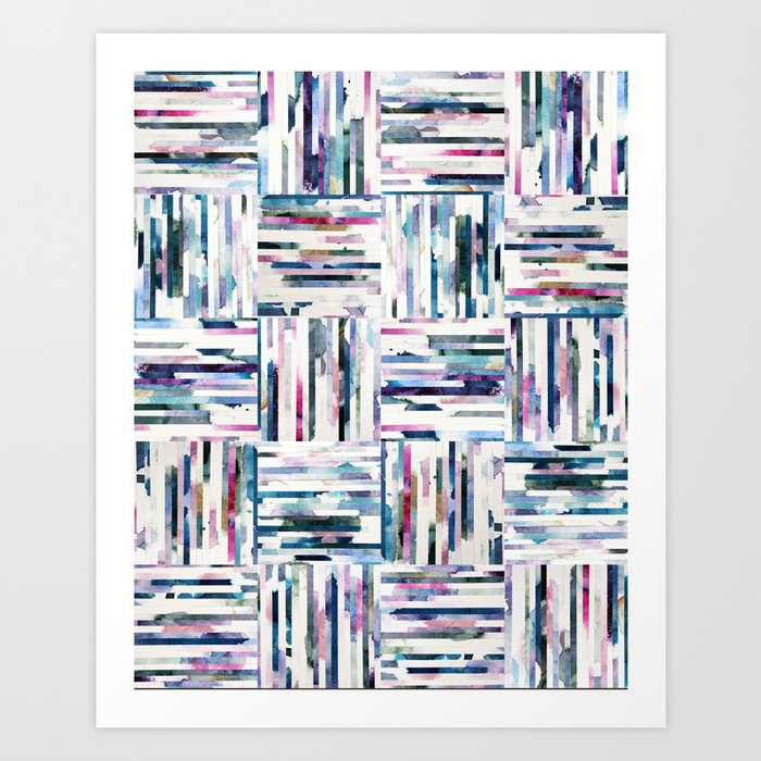 Quilted Linea Abstract Paper Collage Art Print By Mari Orr Society6