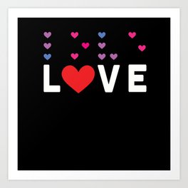 Visually Impaired Dots Heart Love Braille Art Print