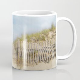 Mayflower Beach Coffee Mug | Coastal, Calm, Mayflowerbeach, Blueandbeige, Beigeandblue, Seascape, Capecod, Serene, Peaceful, Beach 