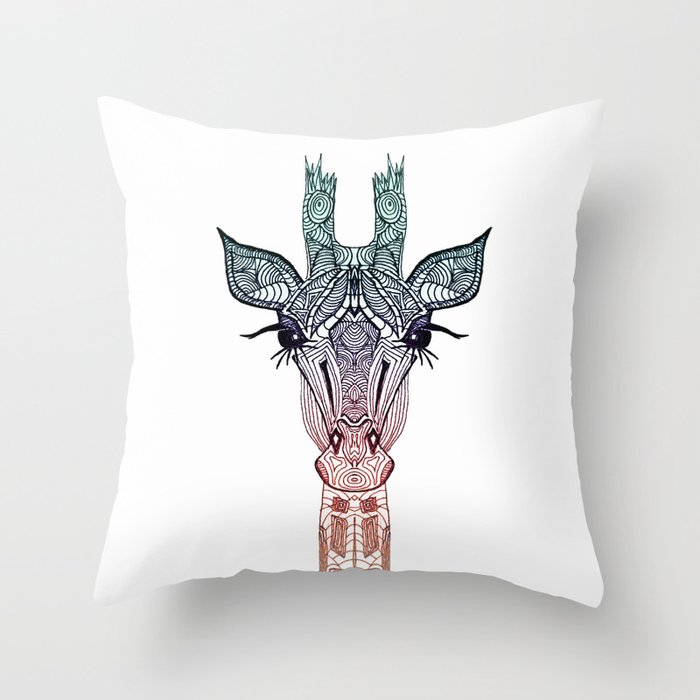 GiRAFFE Throw Pillow by monikastrigel Society6