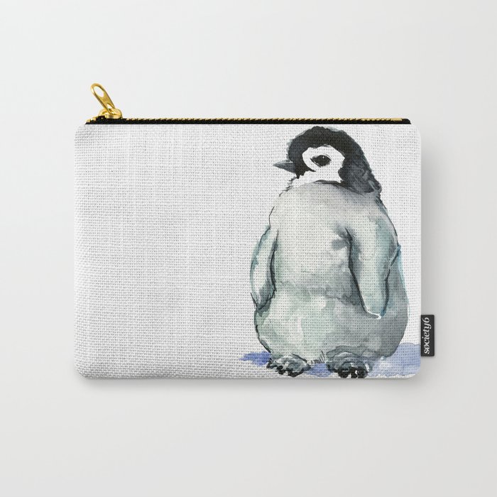 Baby Penguin, children animal illustration penguin design penguin lover gift Carry-All Pouch
