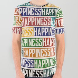Happiness Colorful light All Over Graphic Tee