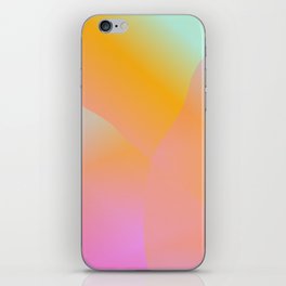 Gradient in Mint Pink and Orange iPhone Skin