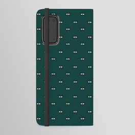 Teal retro eyes pattern Android Wallet Case