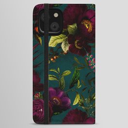 Before Midnight Vintage Flowers Garden iPhone Wallet Case