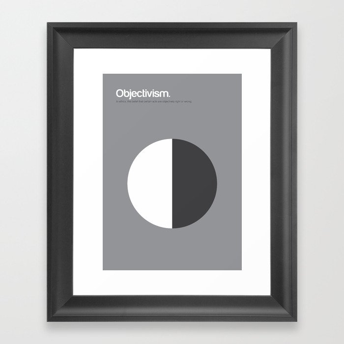 Objectivism Framed Art Print by Studio Carreras | Society6 Objectivism Framed Art Print by Studio Carreras
