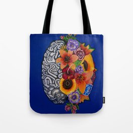 Flowery Brain Tote Bag