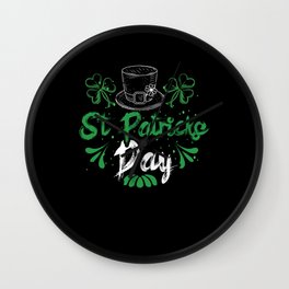 Hat St Paddy's Clover Shamrock Saint Patrick's Day Wall Clock