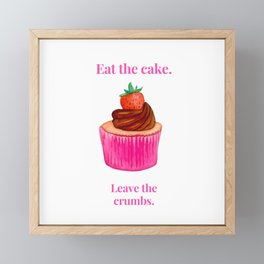 Eat Cake Framed Mini Art Print