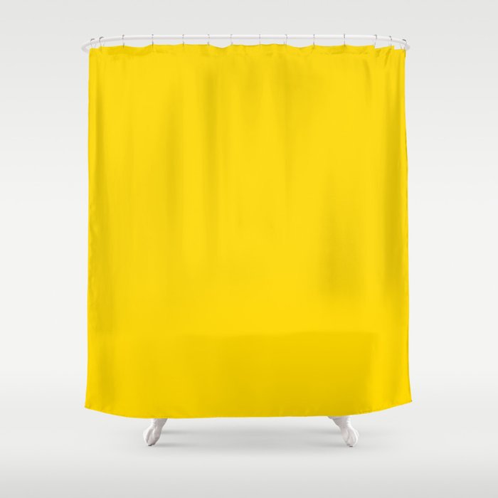 SCHOOL BUS Yellow solid color Shower Curtain