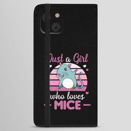 Just A Girl Who Loves Mice Cute Mouse iPhone Wallet Case