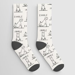 Inhale Exhale  Bull Terrier Socks
