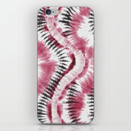 Pink Black Tie Dye Waves iPhone Skin