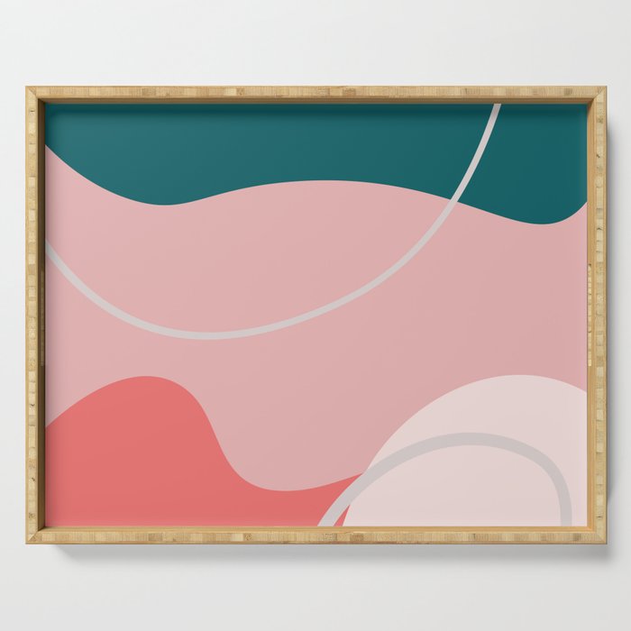 aesthetic abstract colors Serving Tray