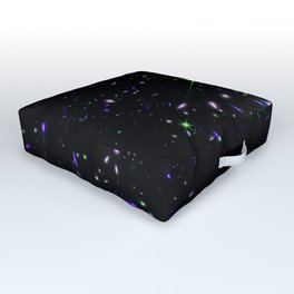 Galaxies of the Universe indigo blue green Outdoor Floor Cushion