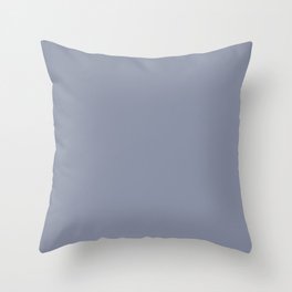 Dusty Heather shade of dried lavender  flower blue-gray solid color modern abstract pattern  Throw Pillow