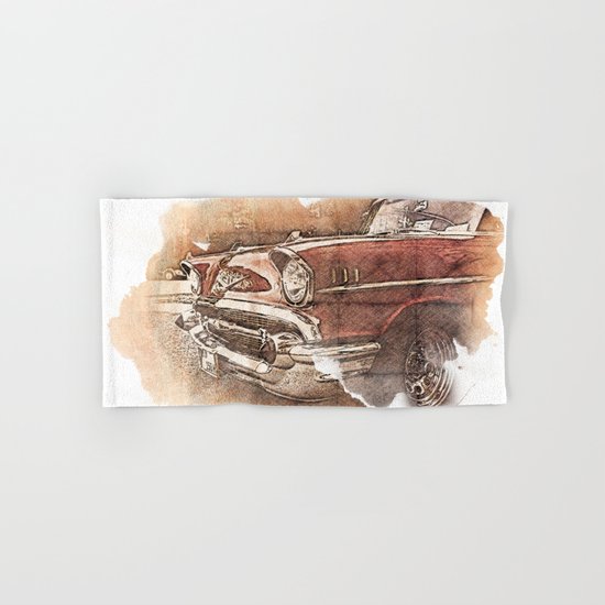 Retro Car Hand & Bath Towel