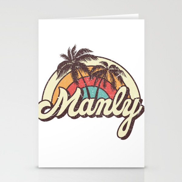 Manly beach city Stationery Cards