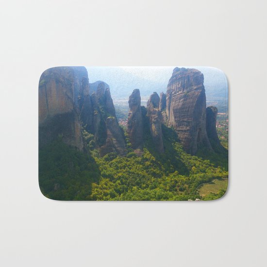 Meditation up to Meteora | Greece | Nature Bath Mat
