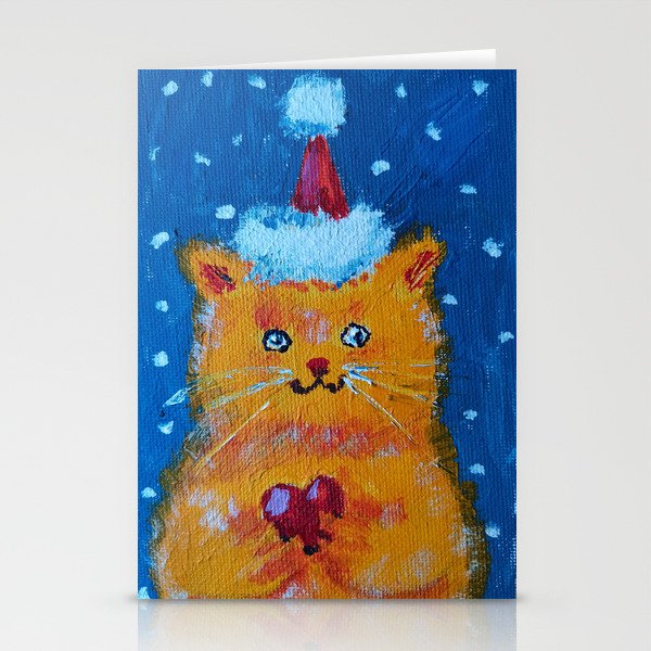 Christmas kitty Stationery Cards