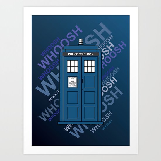 Tardis Whoosh sound Doctor Who Art Print