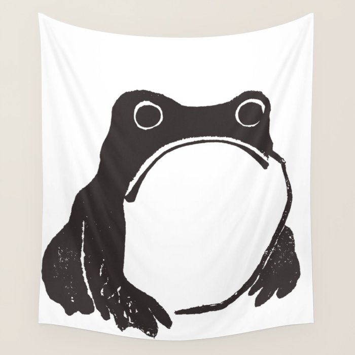 Society6 ケース Grumpy Hang by Tummeow Matsumoto Hoji Japanese Grumpy Frog Art Print Art Print by