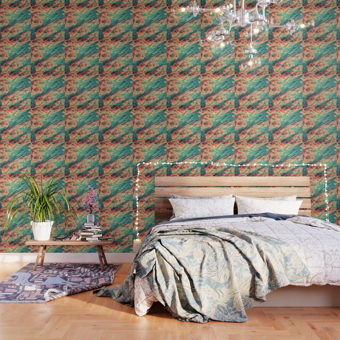 Tsunami Wallpaper By Akrilion Society6