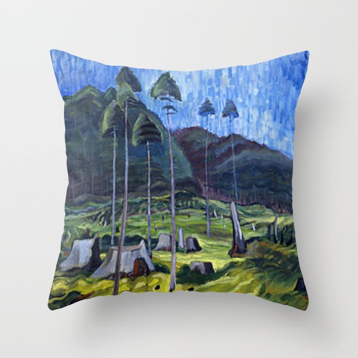 Odds And Ends Emily Carr Throw Pillow