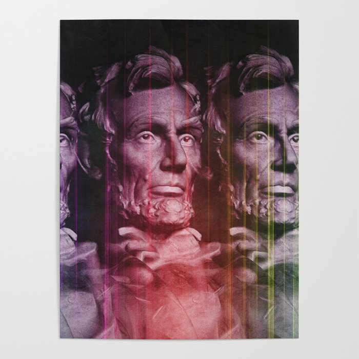 Abraham Lincoln colored Poster
