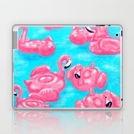 Flamingo Pool Laptop Skin