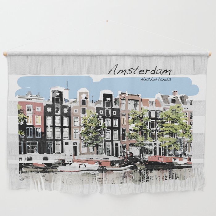 Amsterdam Netherlands Dutch Buildings Wall Hanging