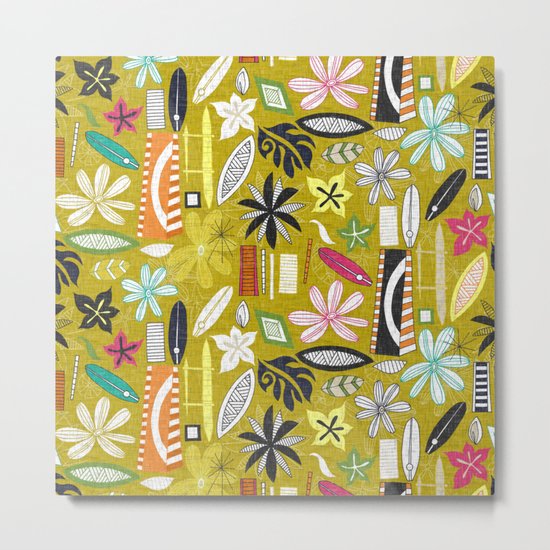 beachy yellow Metal Print