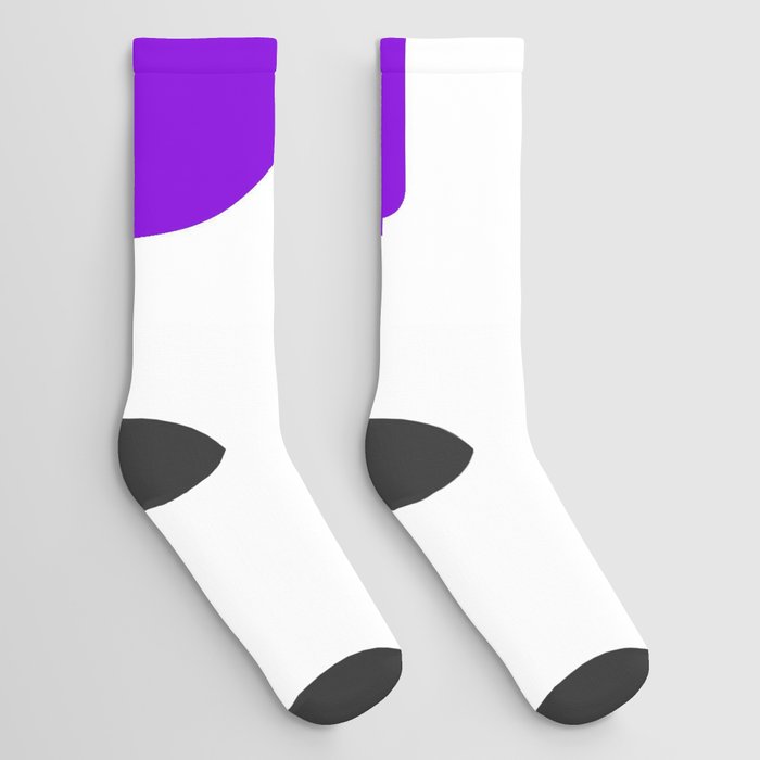 3 (Violet & White Number) Socks