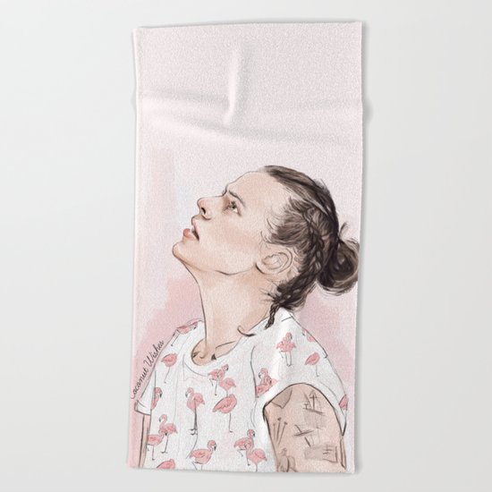 Harry Flamingo Beach Towel