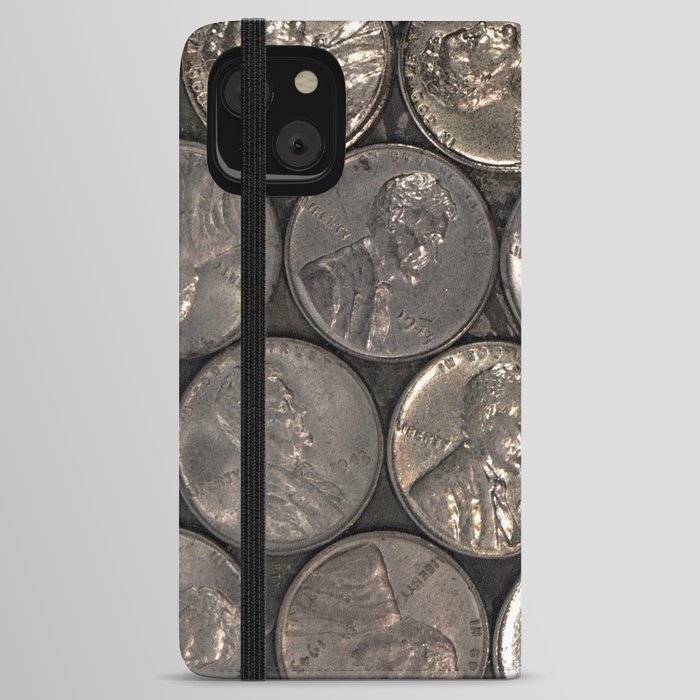 Watercolor 1943 brite wheat penny 02 iPhone Wallet Case