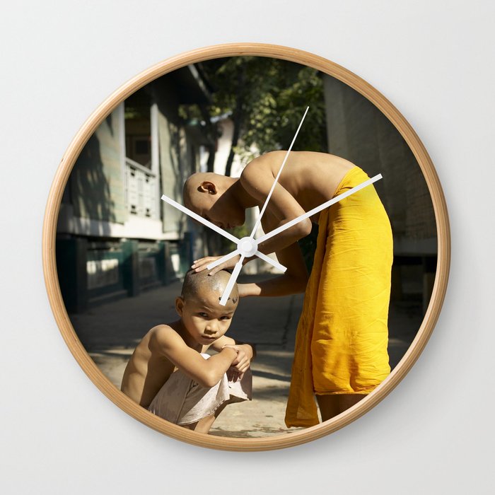 Getting A Shave Wall Clock