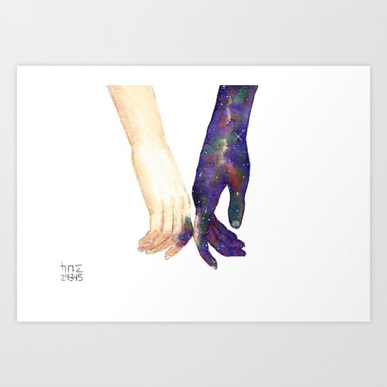 Let's Share Our Universes Art Print