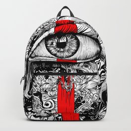 Red inked Eye Backpack