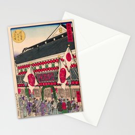 The Grand Opening of Shintomiza Theater (Utagawa Hiroshige III) Stationery Card