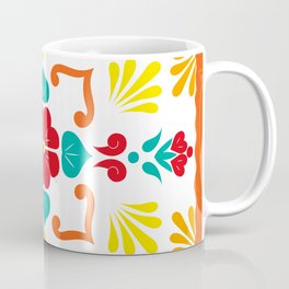 Orange 1, Framed Talavera Flower Coffee Mug