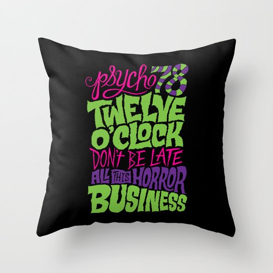 Horror Business Throw Pillow