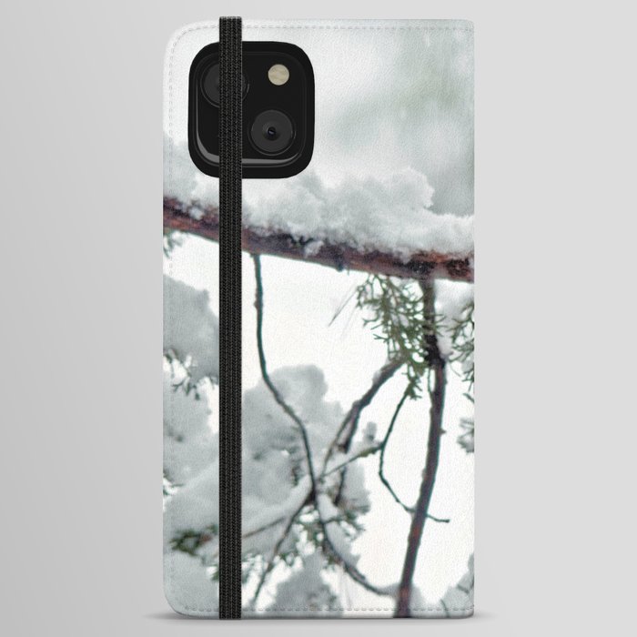 Cardinal on Snowy Branch (sq) iPhone Wallet Case