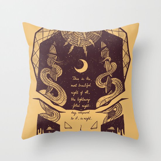 The Lightning Filled Night Throw Pillow