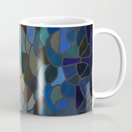 Stained Glass Painting, Blue to Yellow Mug