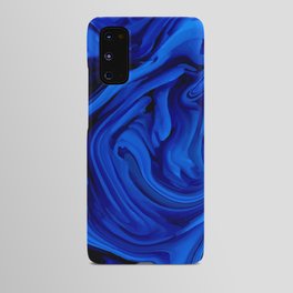 Blue Liquid Marbled texture Android Case